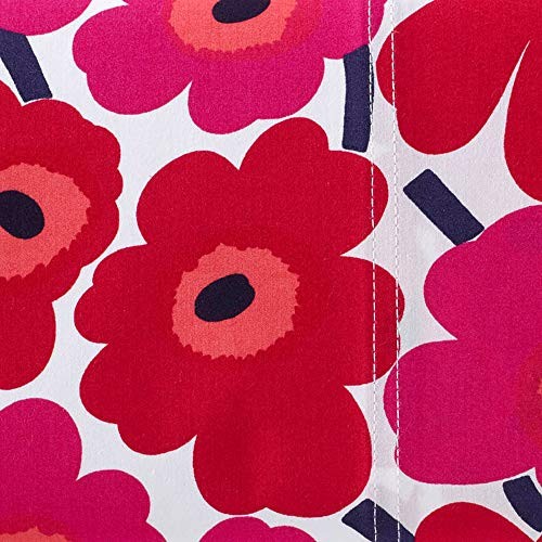 - Pillowcase Set, 100% Soft Cotton Percale Bedding with a Mini Unikko Red