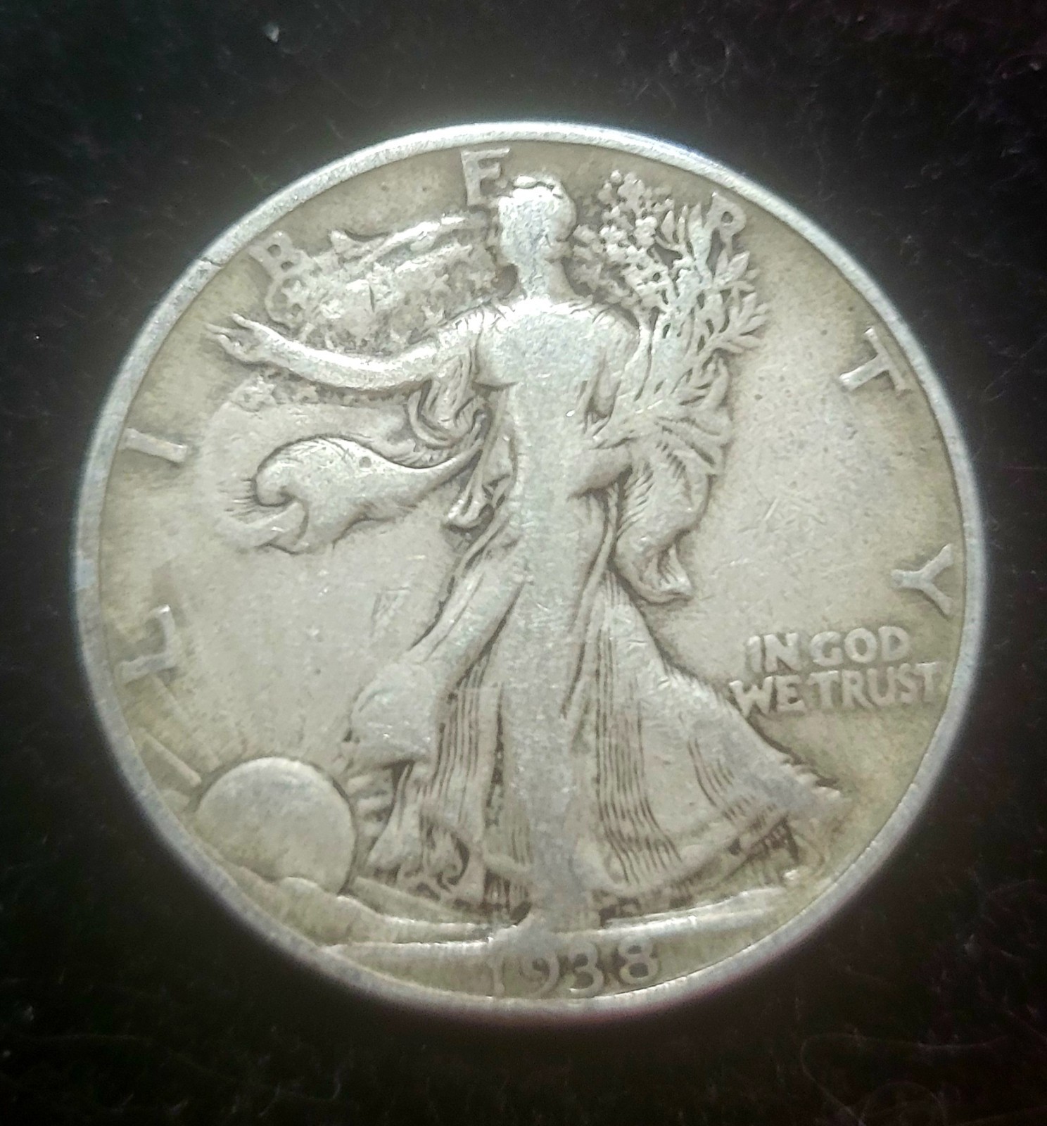 1938 Walking Liberty Half Dollar VG 90% Silver