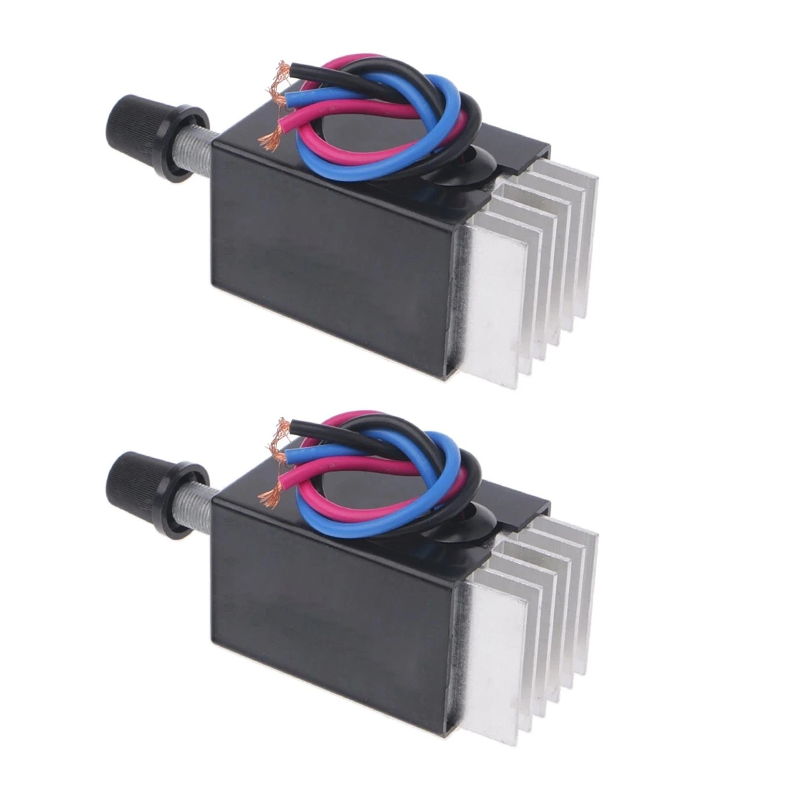 2 Pcs 12-24V 10A LED Dimmer Style Motor Speed Controller for Cab Heater Fan