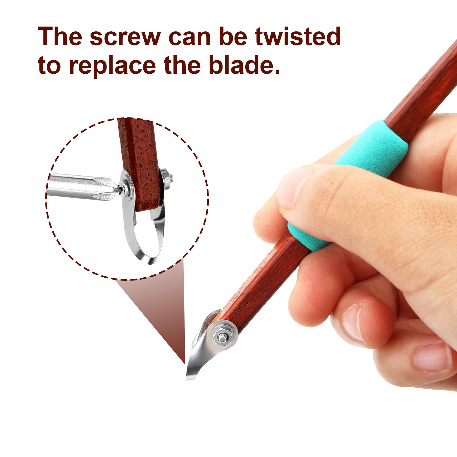 Loop Pottery Sculpting Tool Replaceable Stainless Steel Blade Portable Beginner