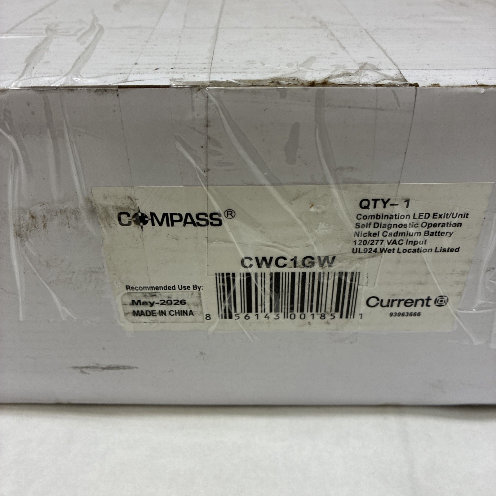 COMPASS CWC1GW LED Exit Sign / Emergency Light Combo Wet Location NEW