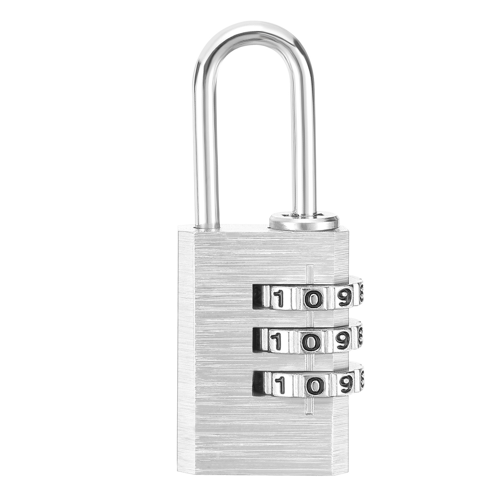 3 Digit Combination Lock,(H:2.2", Silver), Aluminum Anti-Rust Outdoor Lock