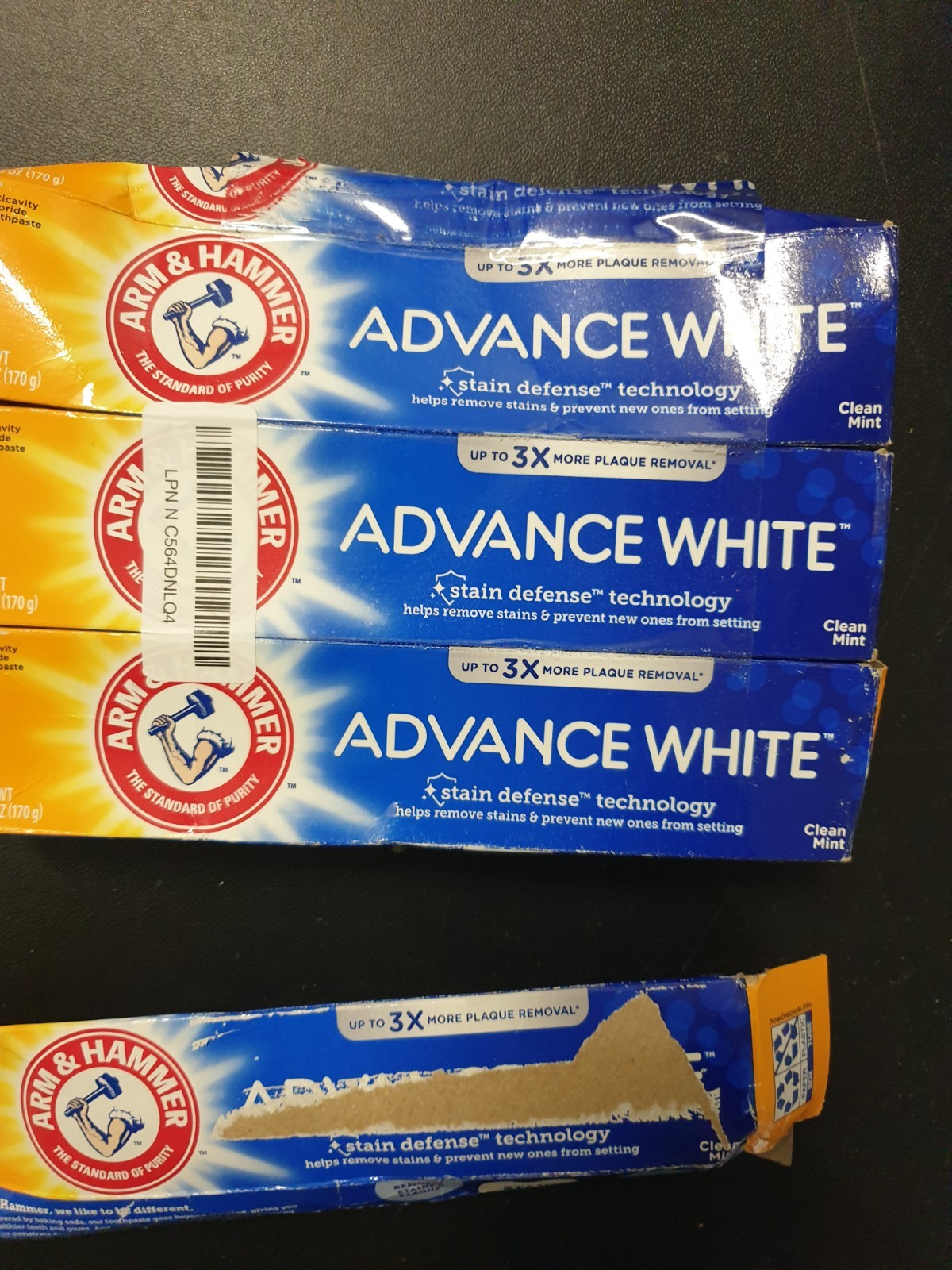 Arm & Hammer Advance White Toothpaste Clean Mint Anticavity Fluoride 6 oz 4-Pack