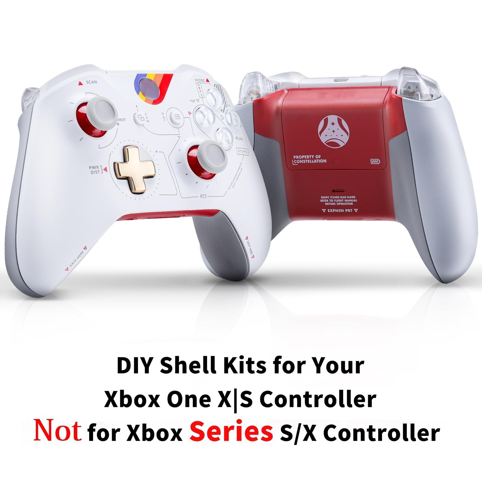 Housing Shell Set , Front Case Cover Backplate Only Compatible with Xbox One ...