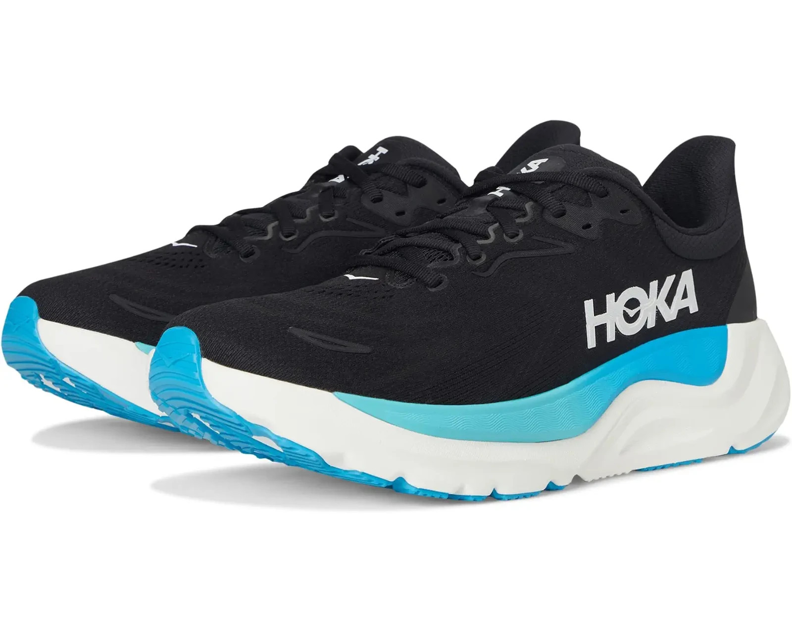 HOKA® (Men's 8.5 WIDE) ARAHI™ 8 Running Shoes in Black/Skyward Blue - $150