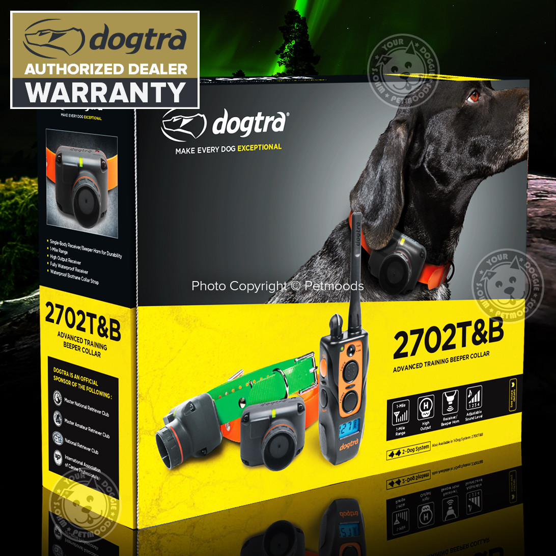 Dogtra 2702T&B Remote 2-Dog Training Beeper Collars Trainer System Train & Beep