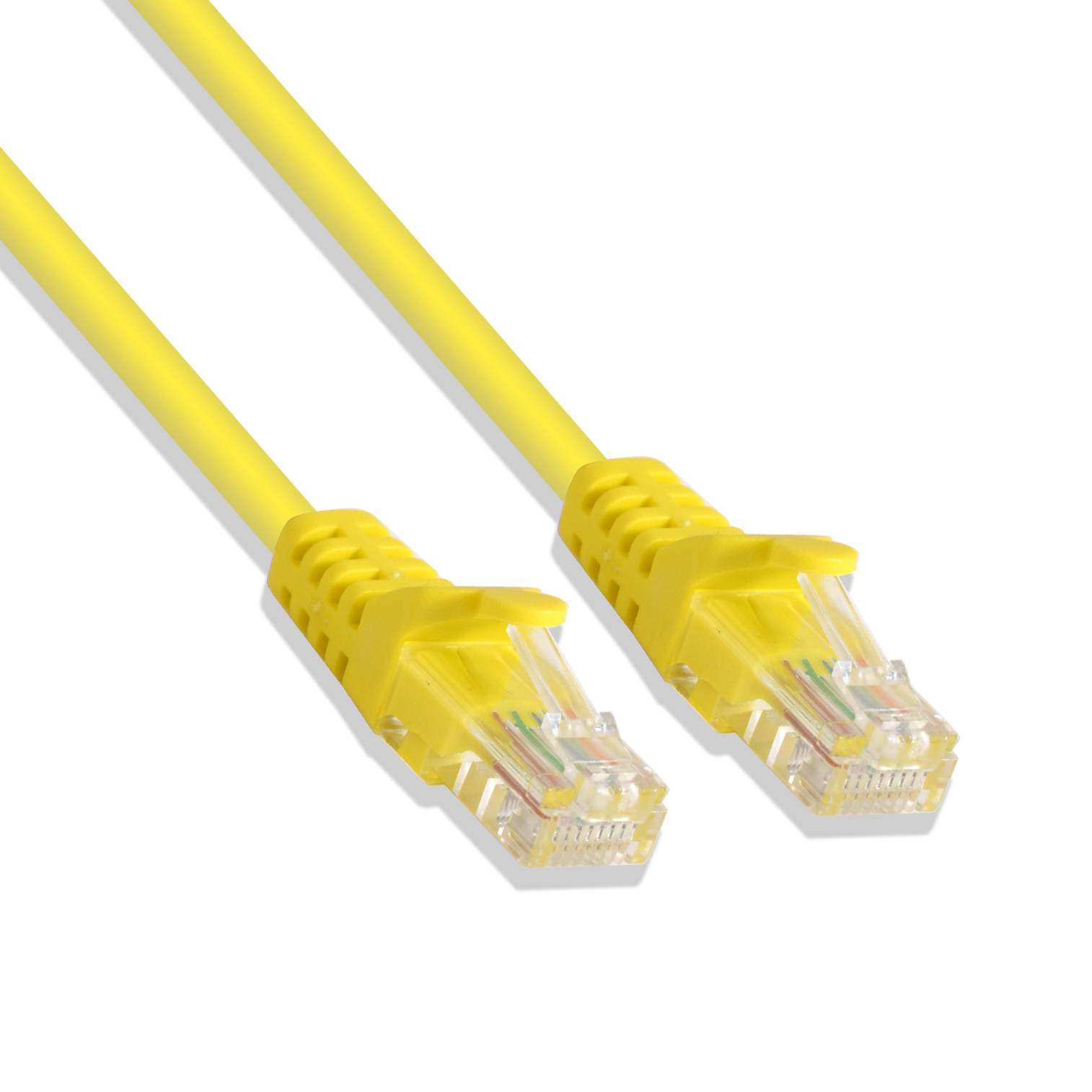 1FT Cat5e UTP Ethernet Network Patch Cable RJ45 Lan Wire Yellow (25 Pack)