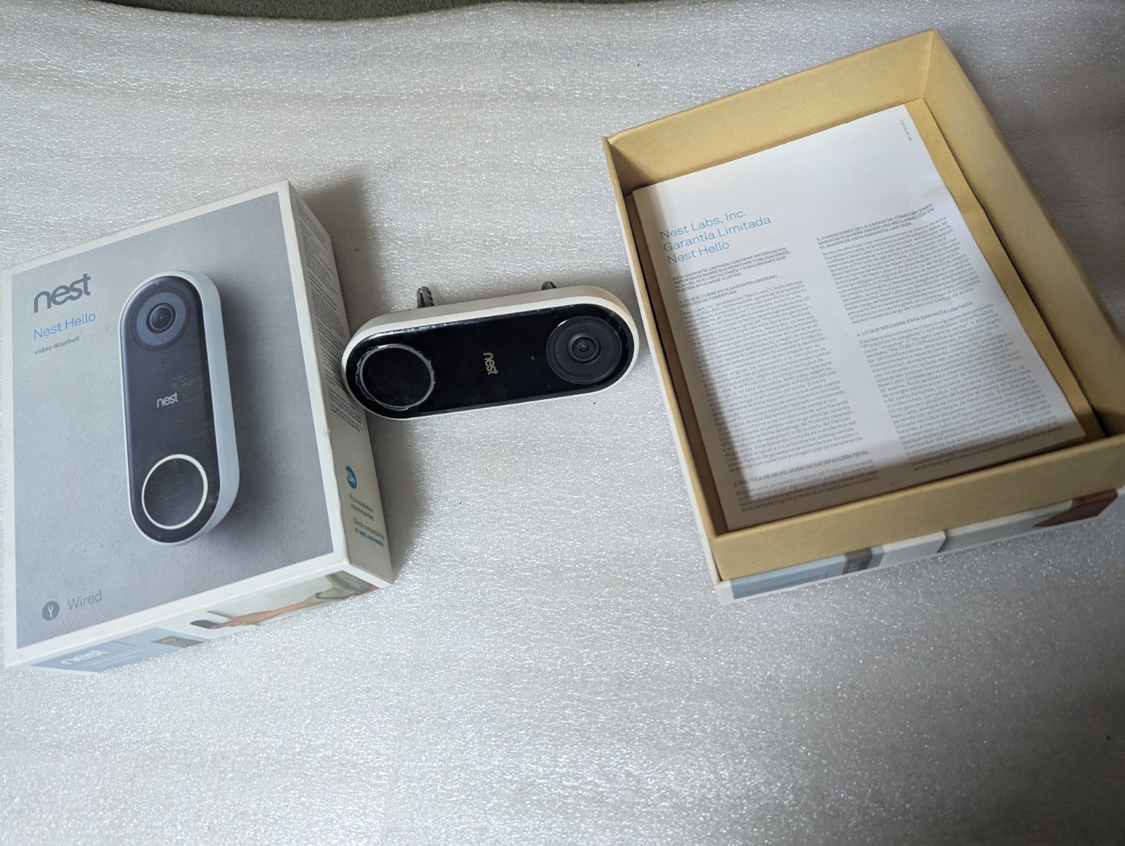 AS IS Google Nest Hello Video Doorbell NC5100US UNTESTED PARTS ONLY