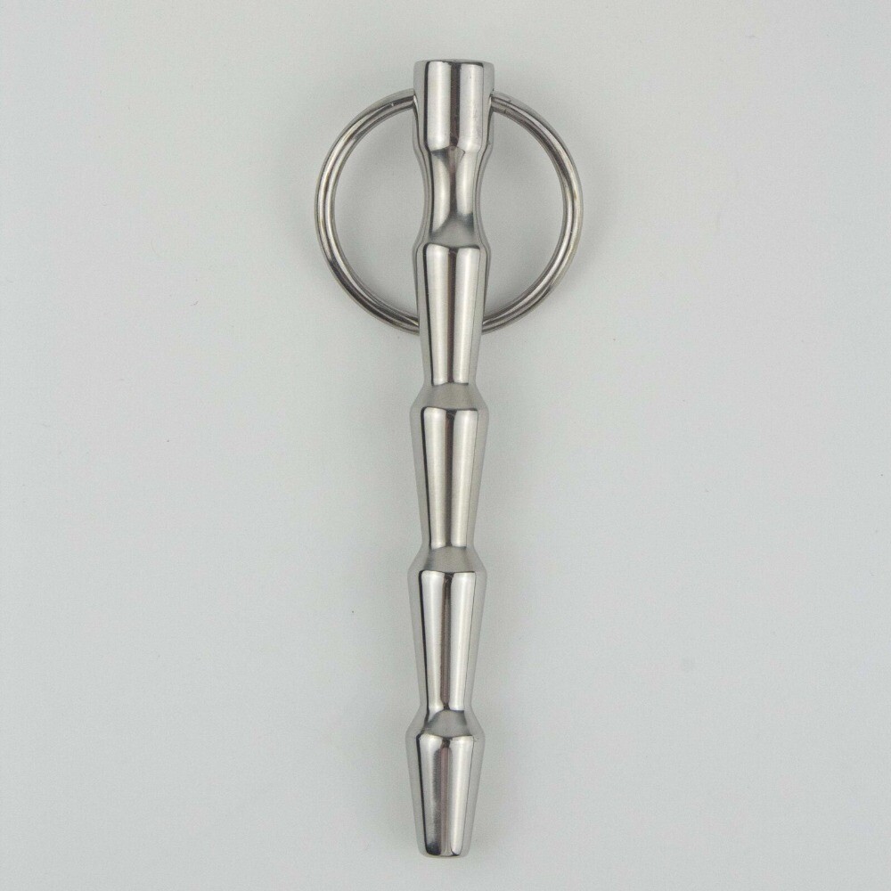 Stainless Steel Male ring Sound Beads Stretcher Solid insert Plug Stretcher Ring