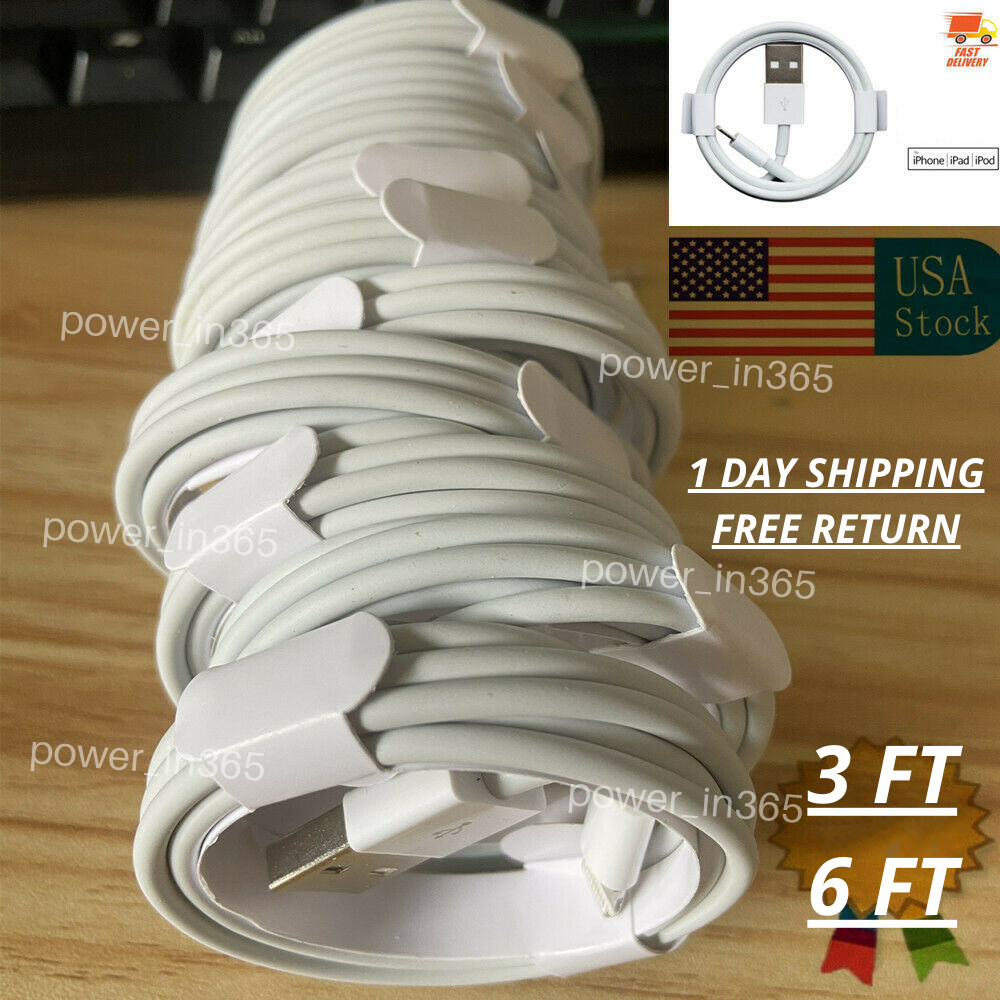 USB Charger Cable Charging Data Cord Lot For Apple iPhone 13 12 11 X XR 8 7 6 SE