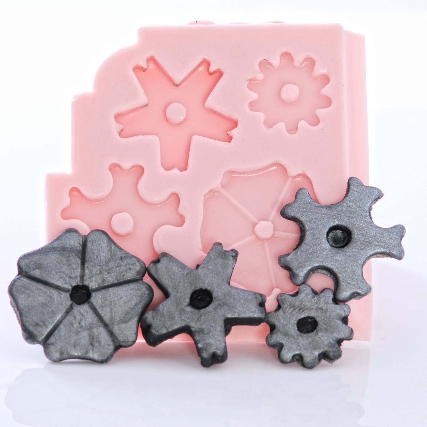 Silicone Mold Flexible Push mold for Polymer Clay Casting Mold for Resin (830)