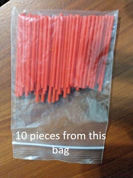 1.6" long Aerosol Spray Can Plastic Straw - Tip Extension Tubes - 10 piece qty