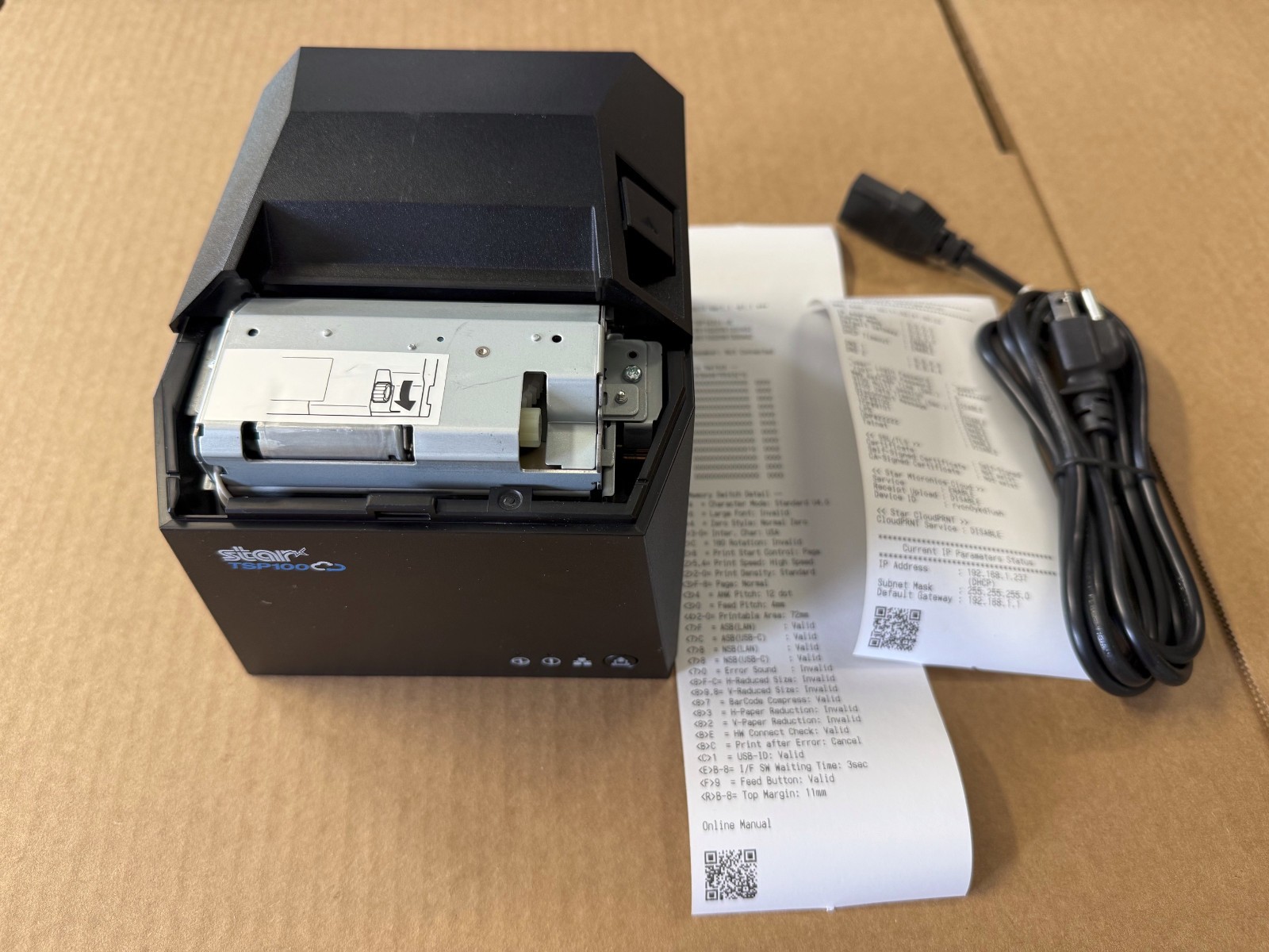 Star Micronics TSP100IV TSP143IV-UE Thermal Receipt Printer Ethernet LAN USB-C