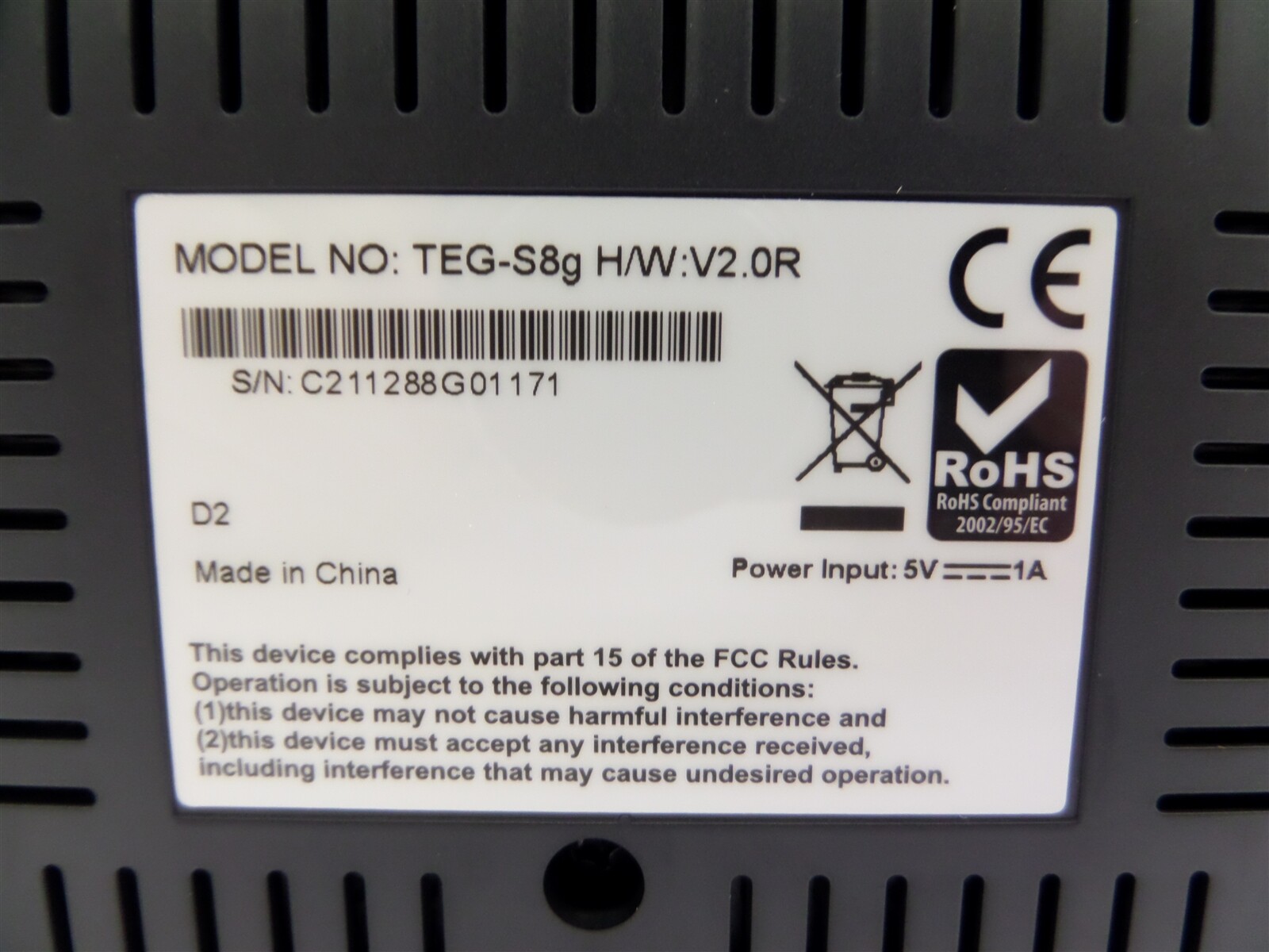 TrendNet TEG-S8g 8-Port GreenNet Gigabit Switch