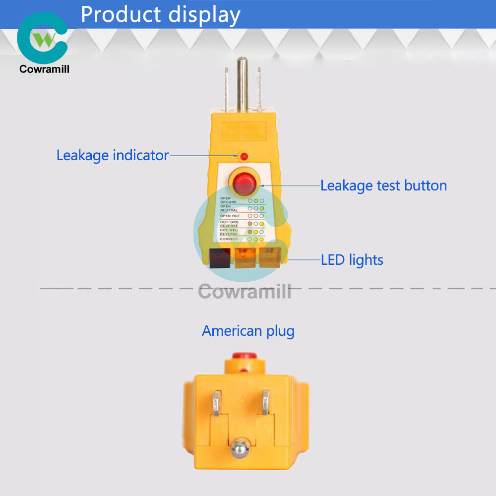 AC Electrical Outlet Receptacles Socket Tester Voltage Current Checking Tester