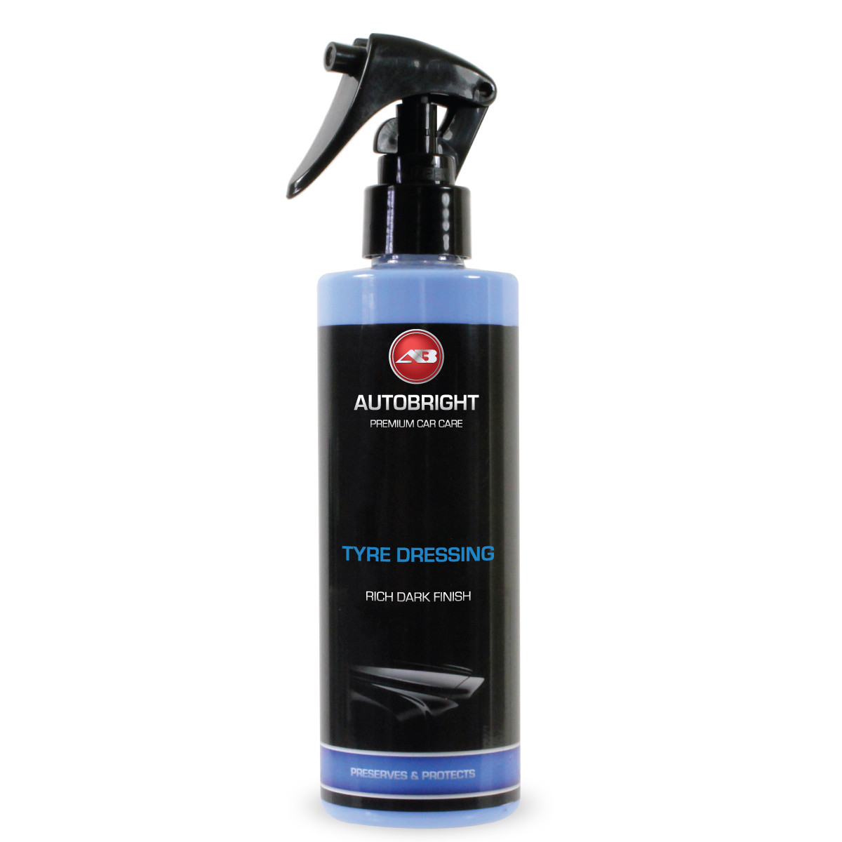 Tyre & Trim Shine Dressing Car Cleaning Deep Black Look *Made In USA Autobright*