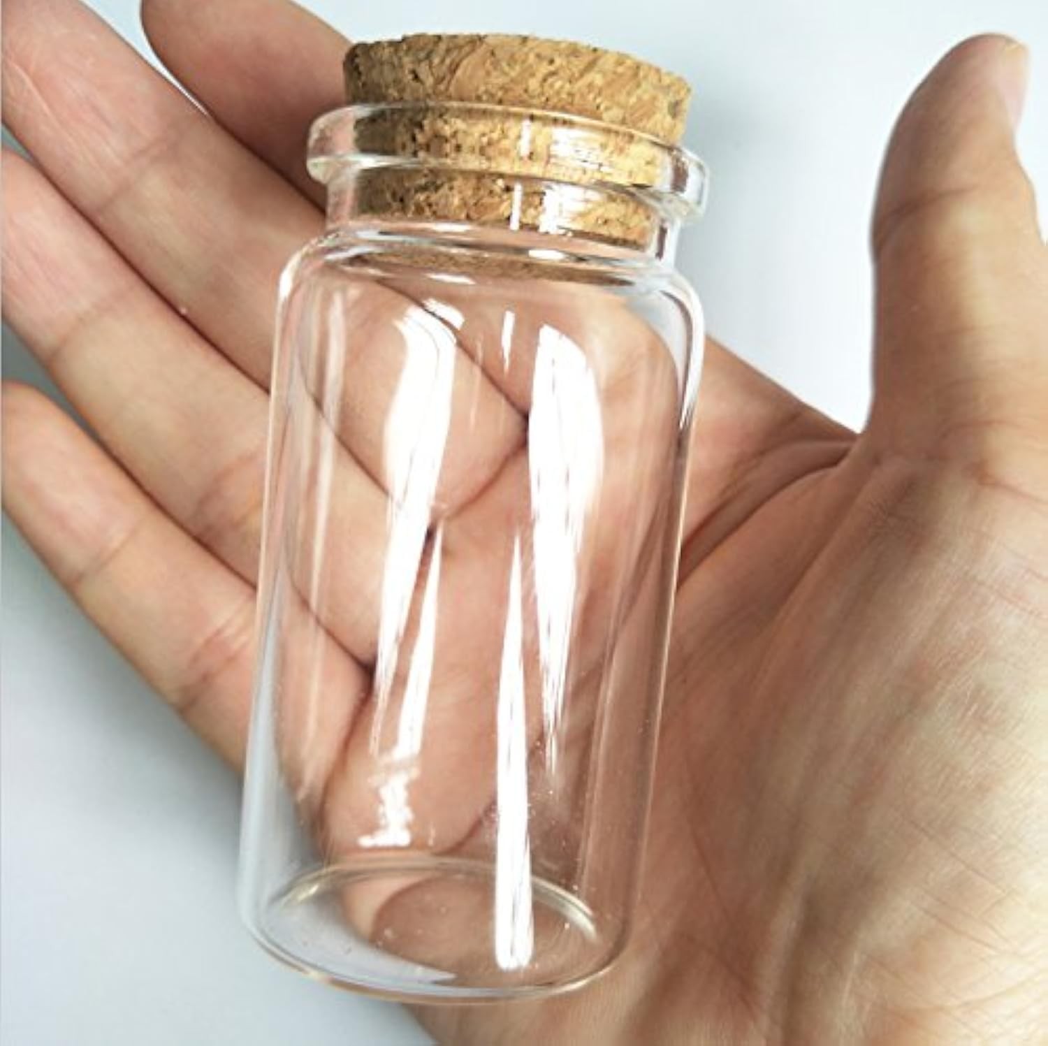 6 Pack 50ml Glass Bottles Container Jars with Cork Stopper for Party Favors