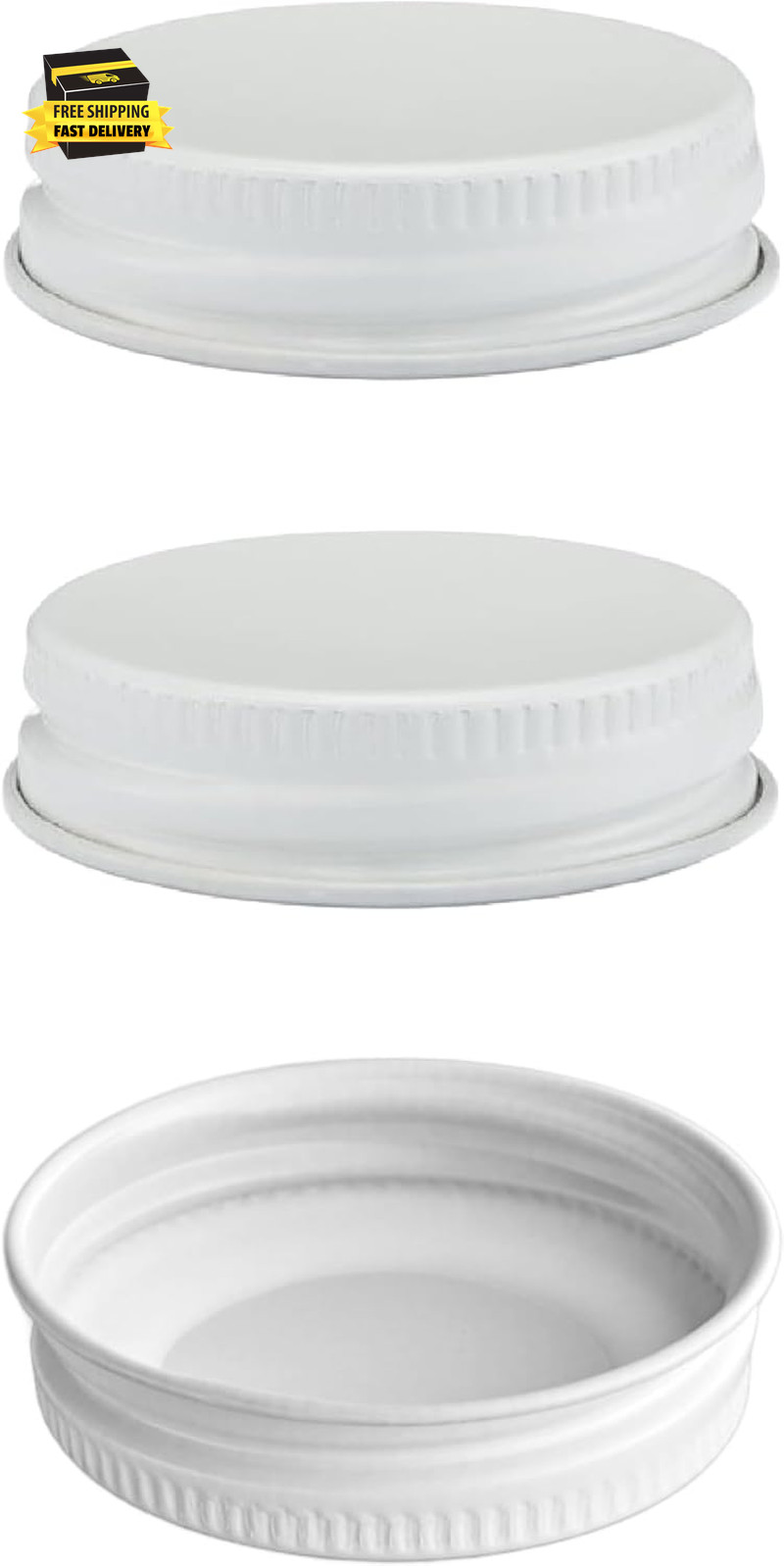 Metal Growler Caps (3-Pk) - for 1-Gallon & 1/2-Gal Sized Glass Jugs - 1.5" (38Mm