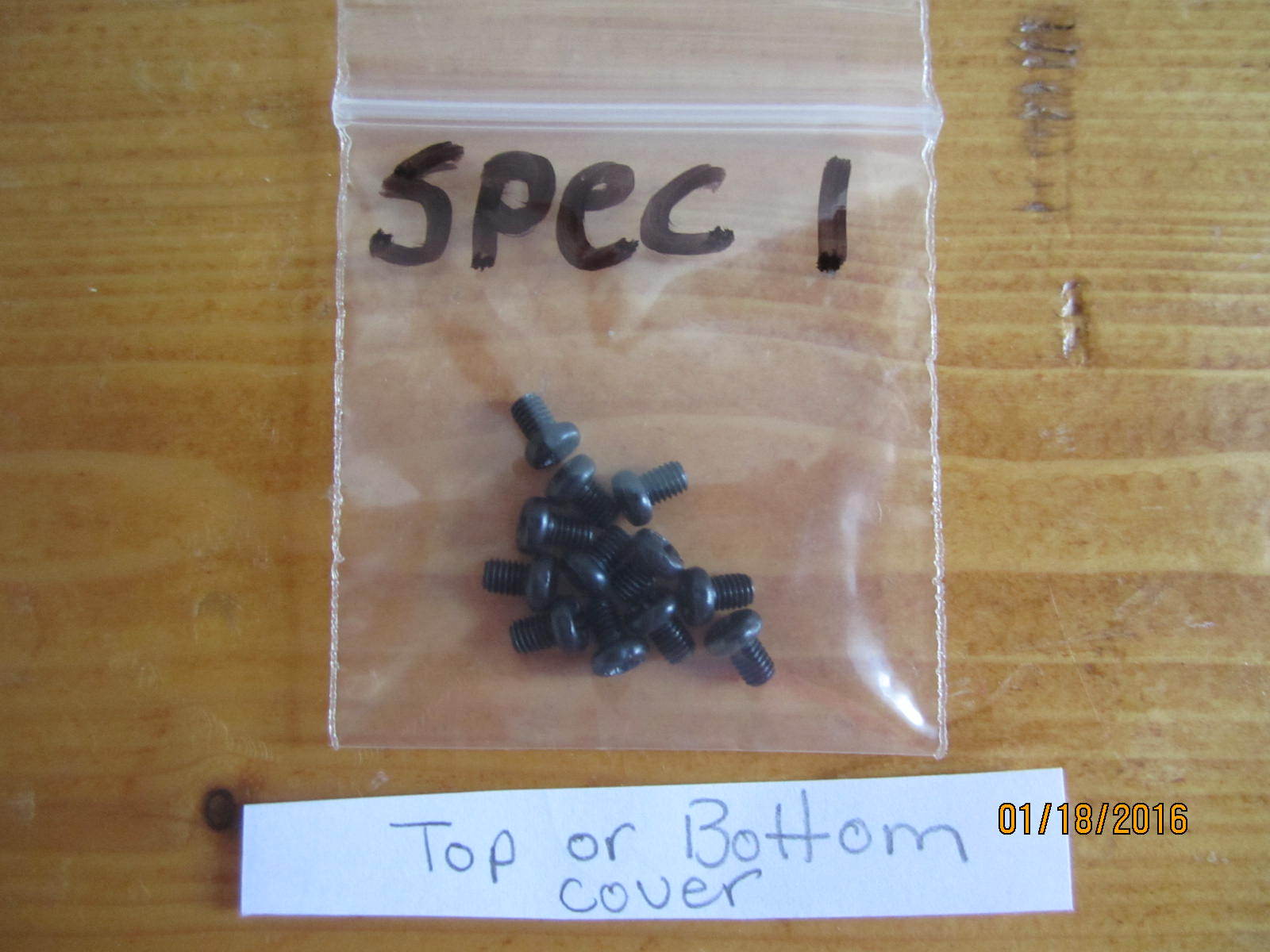 Pioneer SPEC 1 and 2  Replacement screws, Hardware for top covers. Bottom Spec 1