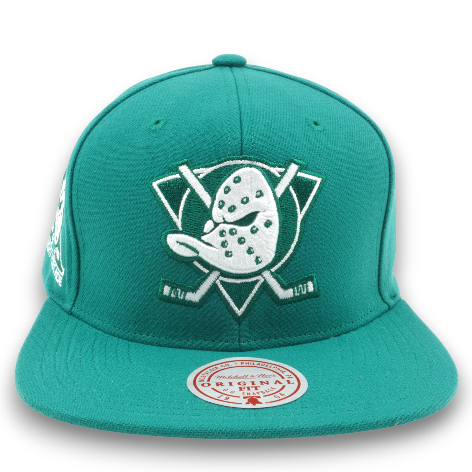 MENS MITCHELL & NESS NHL BACK TO BASICS SNAPBACK VNTG DUCKS - TEAL