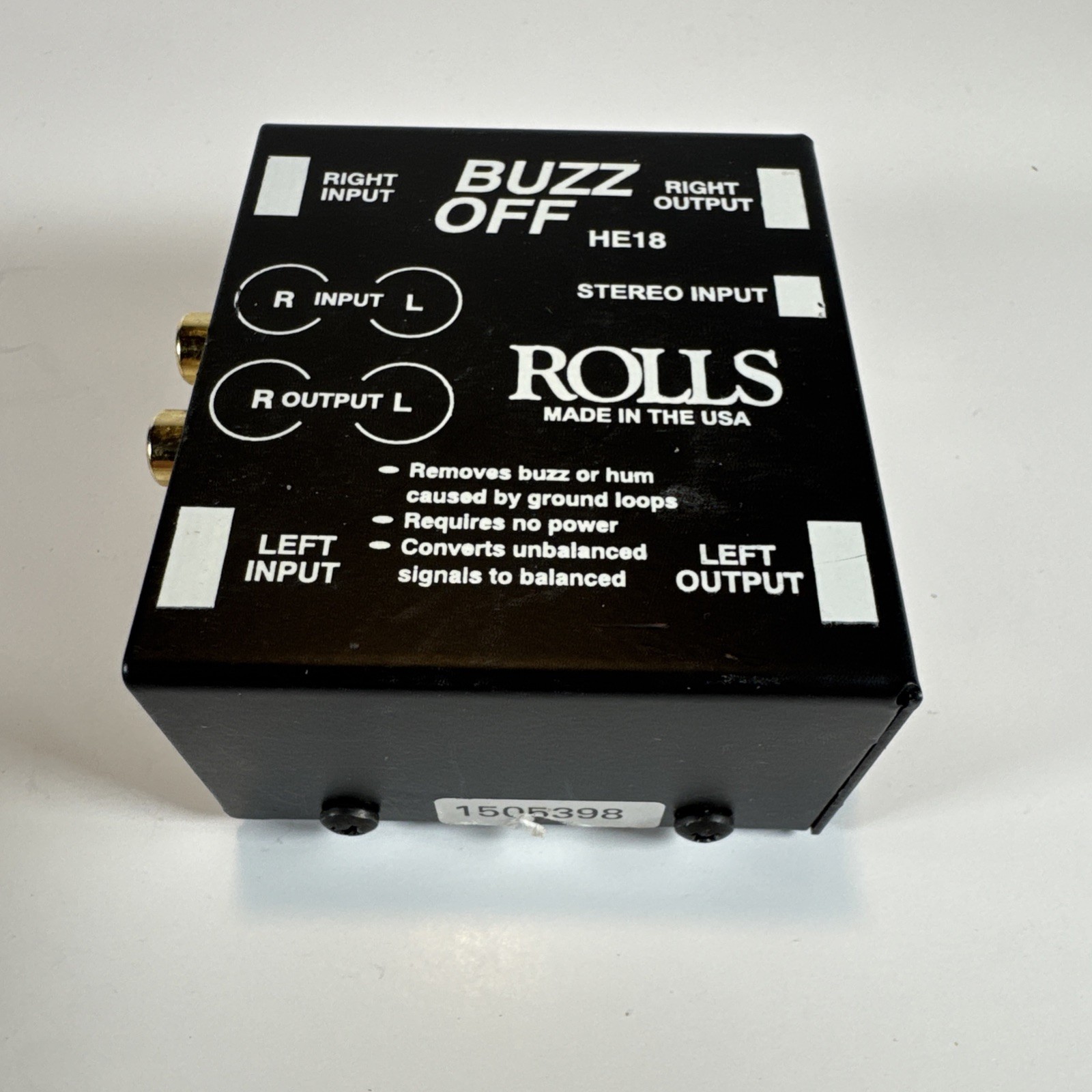 Rolls HE18 two channel audio hum and buzz remover