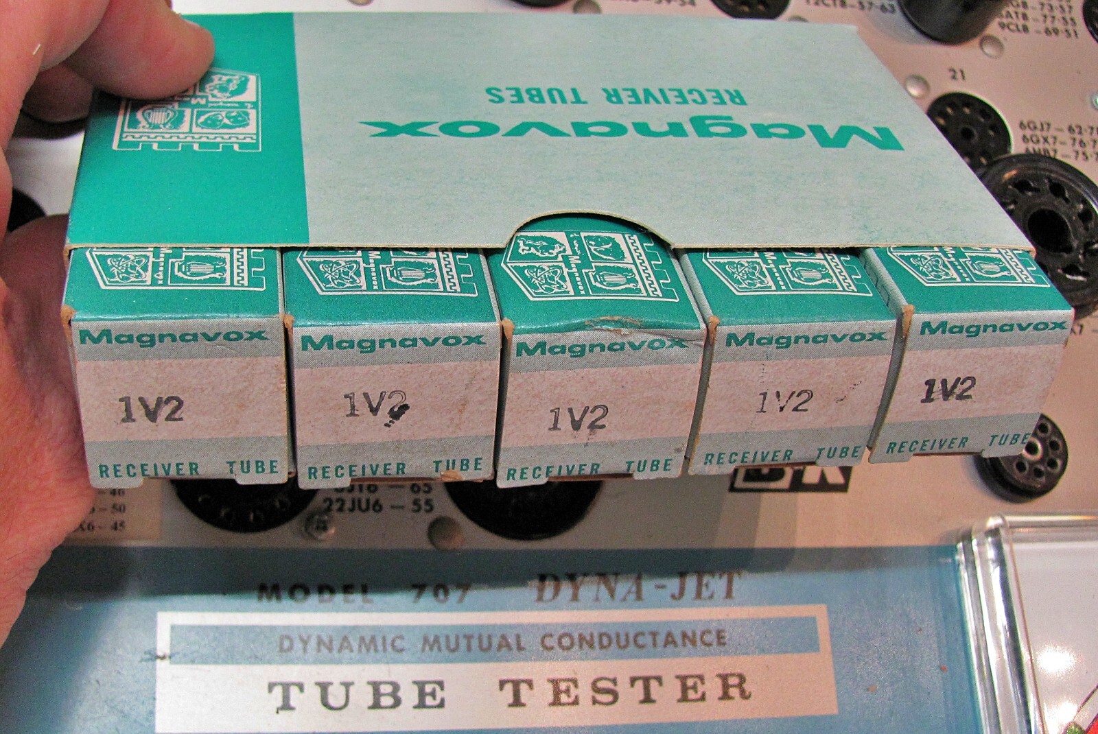FREE SHIPPING USA = 5 new 1V2 Magnavox JAPAN tubes *sleeve pack* NOS NIB Tested
