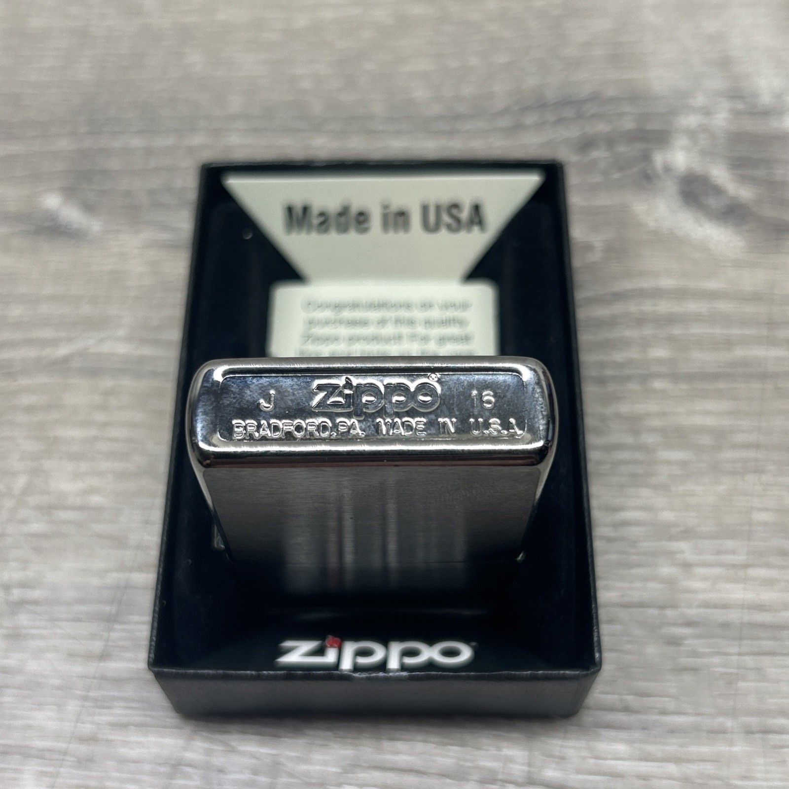 AUTHENTIC Brand New ZIPPO WINDPROOF LIGHTER Regular Brushed Chrome 2015