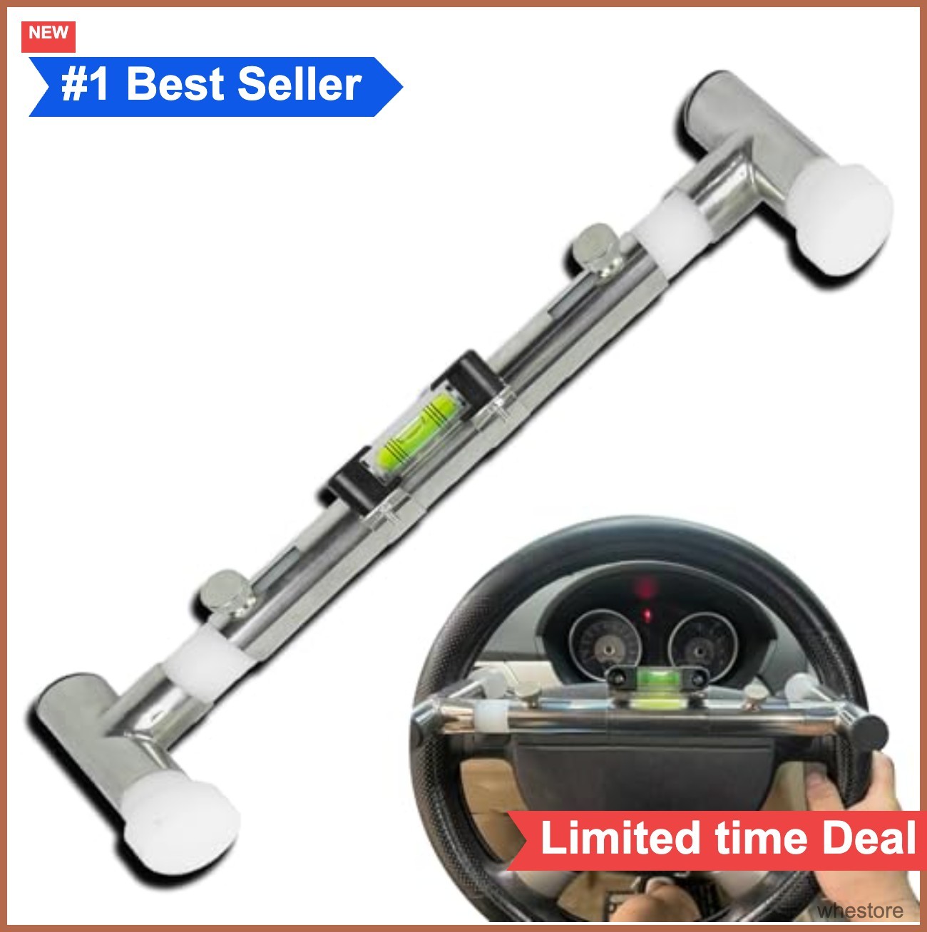 Steering Wheel Level Alignment Tool 300mm 350mm Internal Diameter Spring Loaded