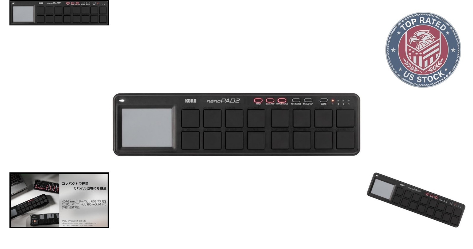Lightweight Portable MIDI Pad with Velocity-Sensitive Touch and USB Connect