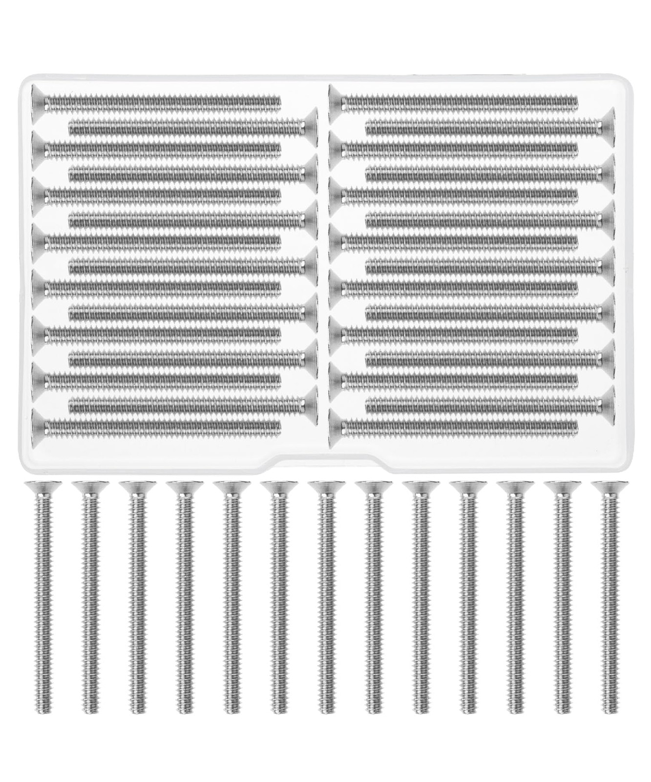 Bates- Wall Plate Screws, 6-32 x 1.5, 30 pcs, Long 1.5", Silver