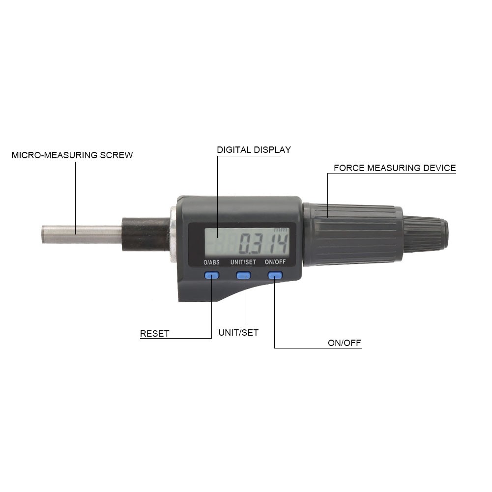 Digital Micrometer Head 25mm High Electronic Micrometer For Engineerin