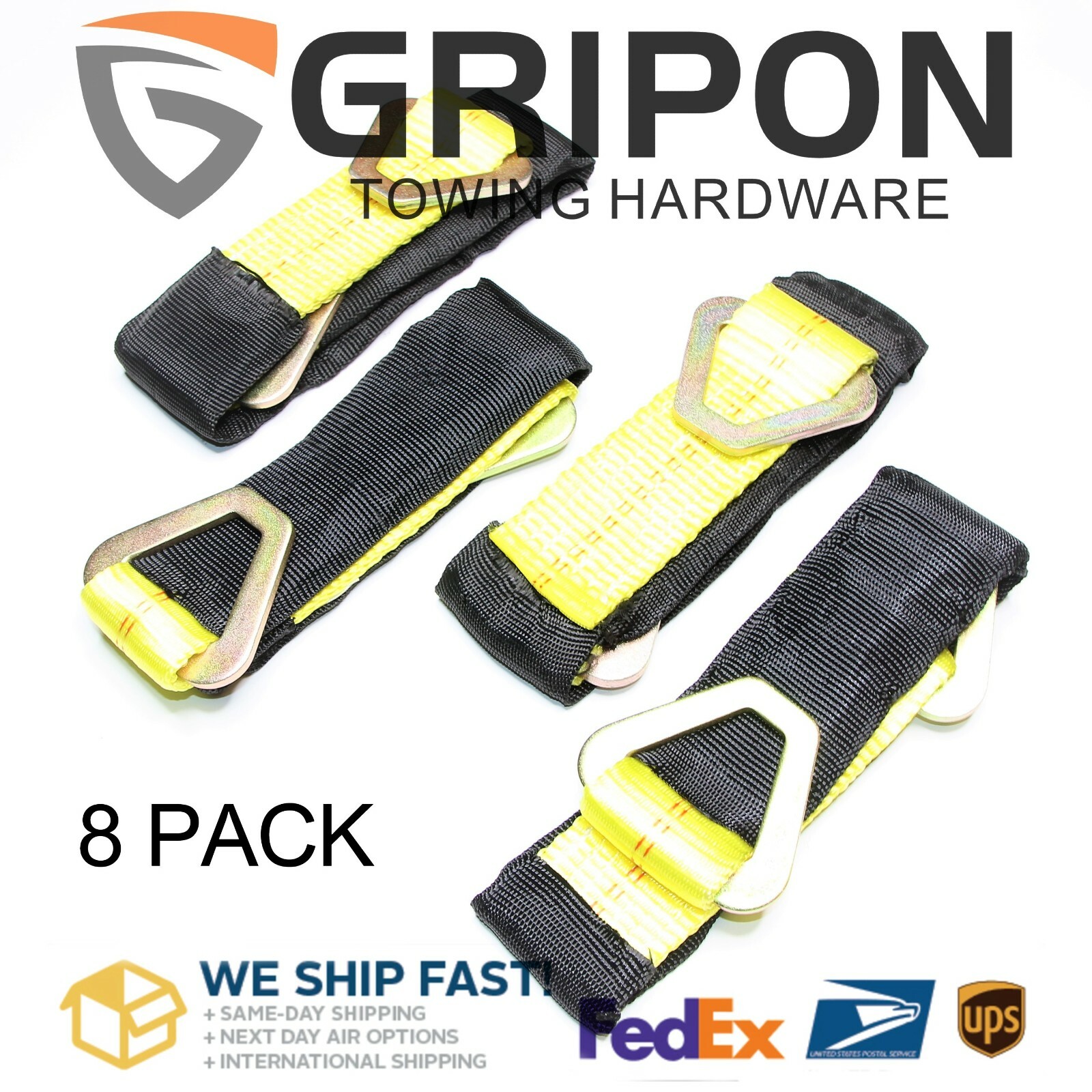 8x 36" Axle Strap Car Trailer Rod Hauler Truck Auto Tie Downs f Race Car Wrecker