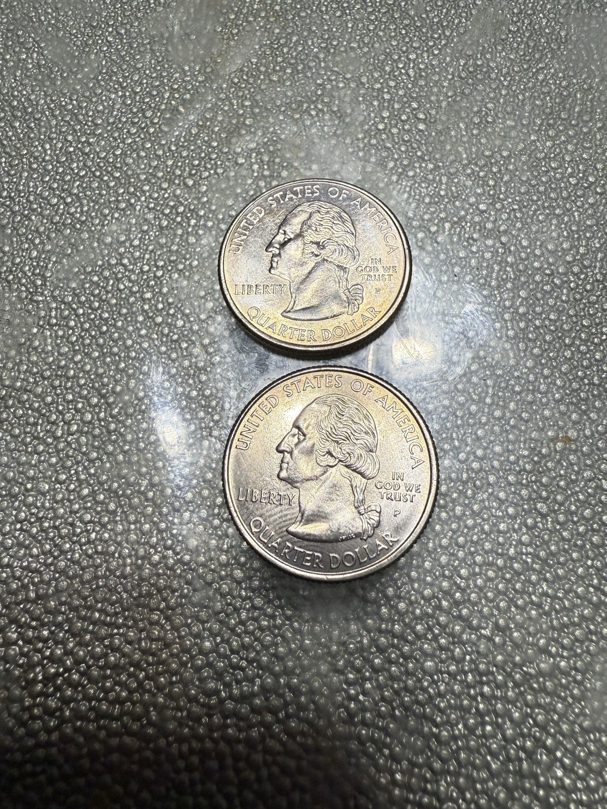 California Quarter P Error Coin Pair 2005