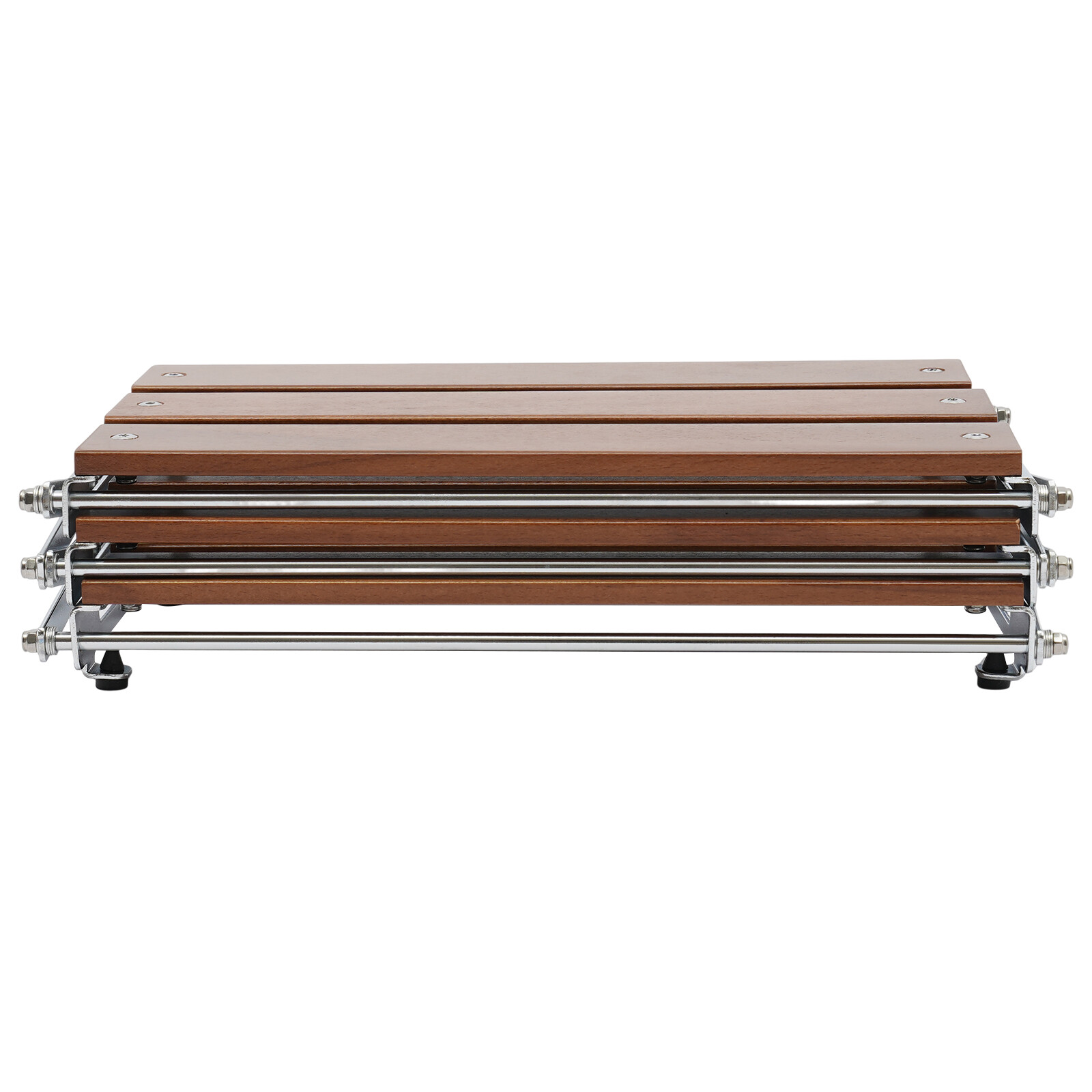 Camping Folding Storage Rack 3-Tier Natural Wood Desktop organizing Rack