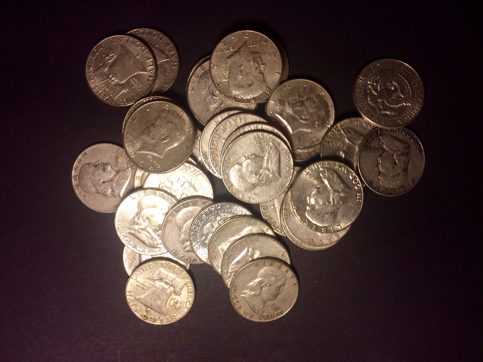 $5.50 Mixed Halves! Kennedy + Franklins !