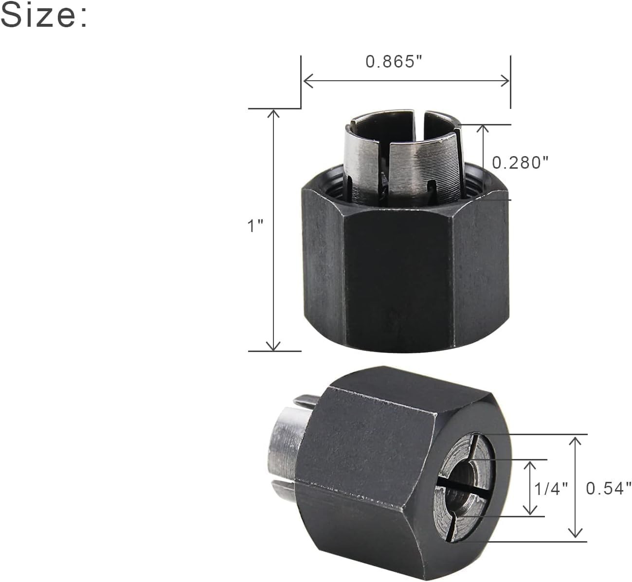 Versatile 1/4" & 1/2" Router Collet Set for Dewalt, Bosch & Hitachi