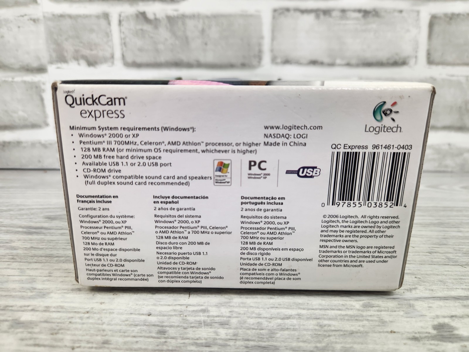 Logitech QuickCam Express USB Webcam Sealed New in Box Vintage Tech PC Retro