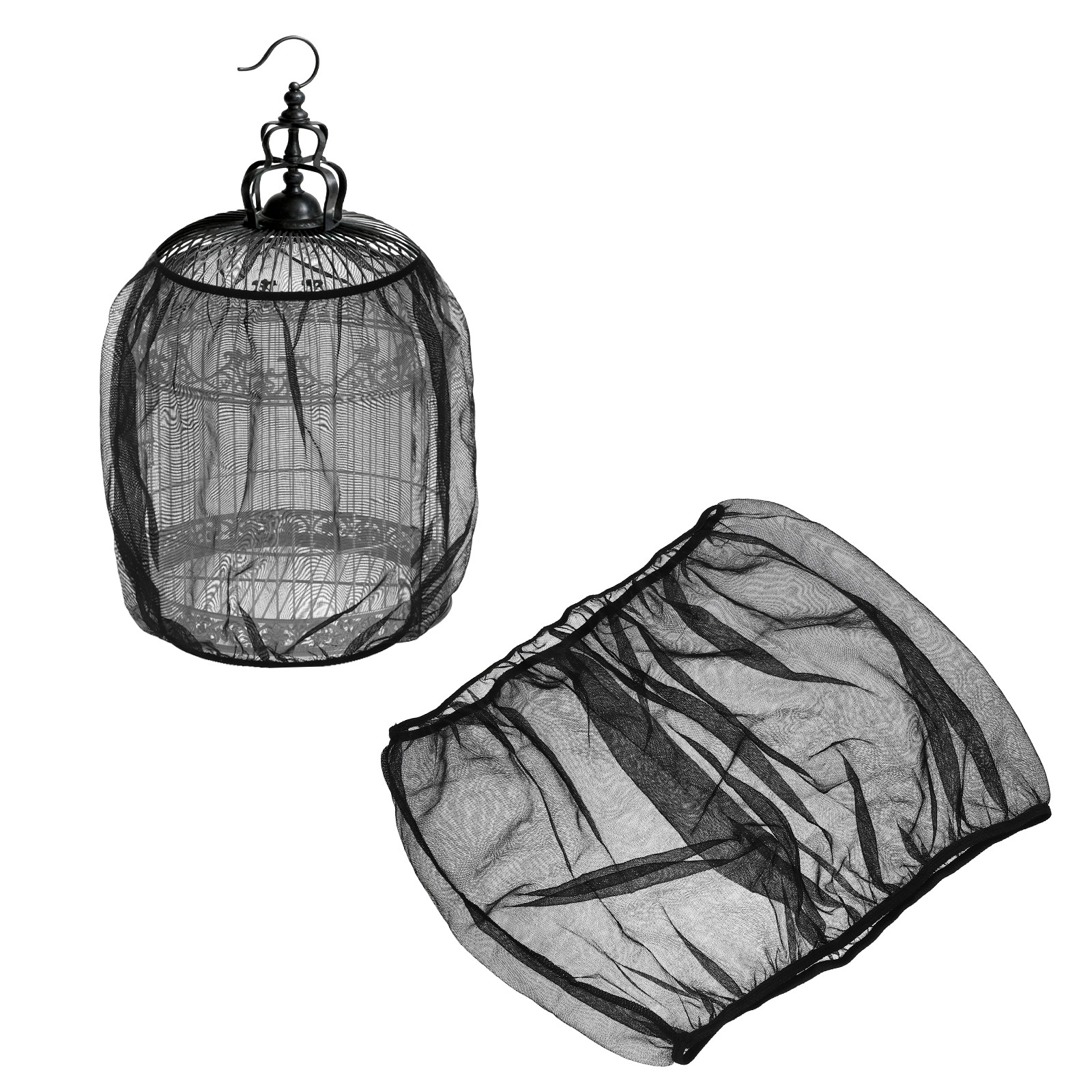 Bird Cage Seed Catcher 22 Inch Bird Cage Net Cover Black L