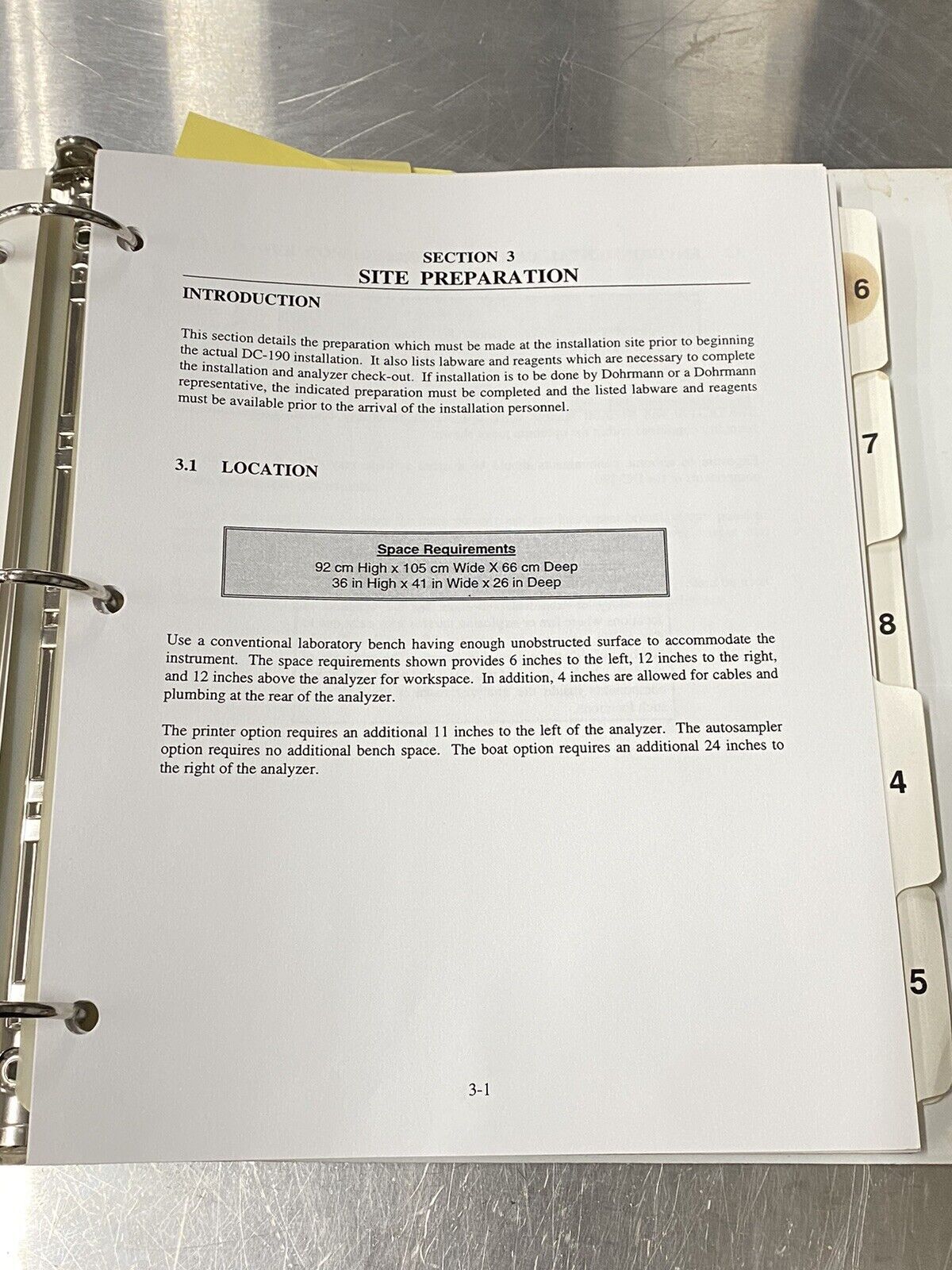 Dohrmann DC-190 High Temperature TOC Analyzer - Users Guide / Instruction Book