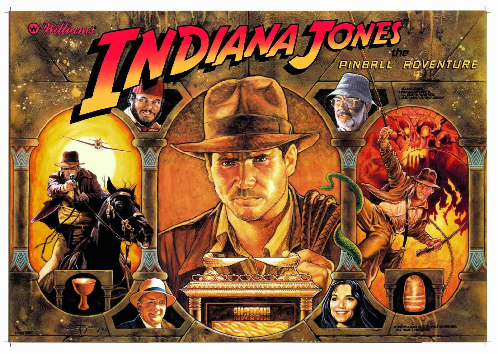 Williams Indiana Jones Pinball Machine Translite