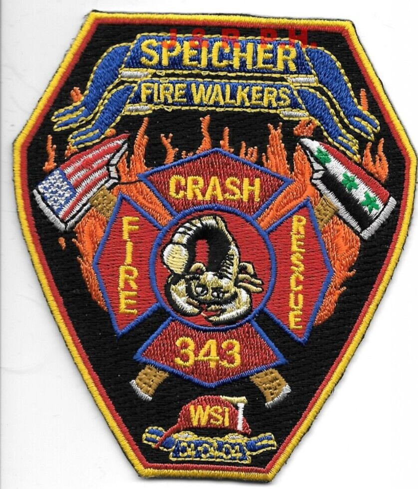 Iraq - Speicher  Crash - Fire - Rescue "Fire Walkers" (3.5" x 4") fire patch