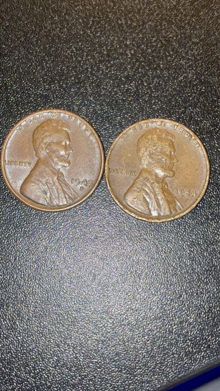 1949-D Mint Wheat Penny, 1954-no Mint Wheat Penny Combo.