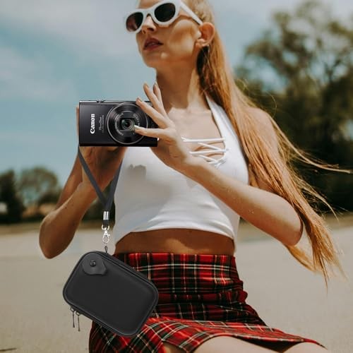 Camera Carrying Case for Canon PowerShot ELPH Black+Black