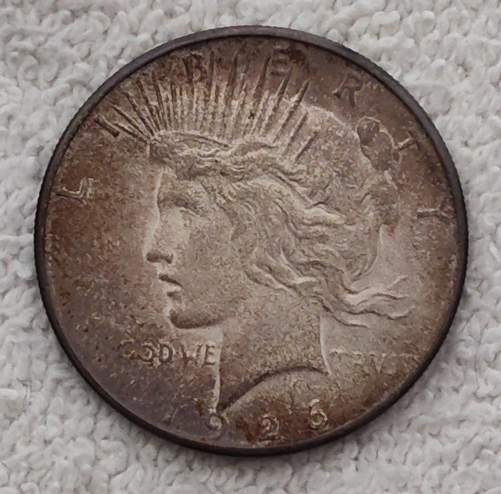 1926 Peace 90% Silver Dollar Heavy Patina Circulated Worn