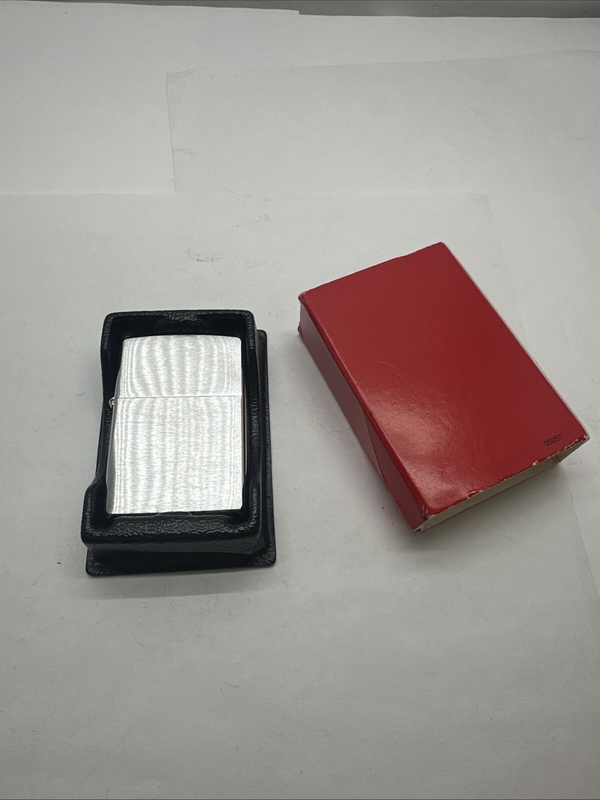 Sept 2005 Satin Chrome Finish Zippo Lighter Unfired.