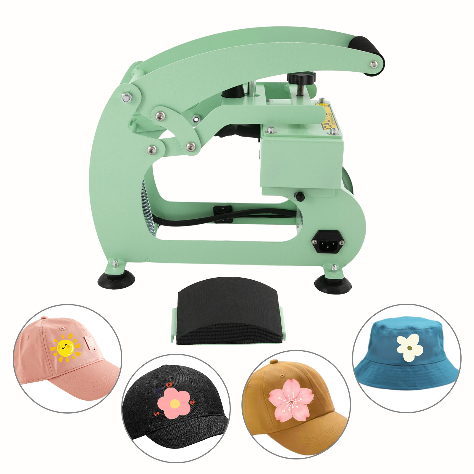 2-In-1 Hat Heat Press Machine Heating Plate Temperature Control Press Machine