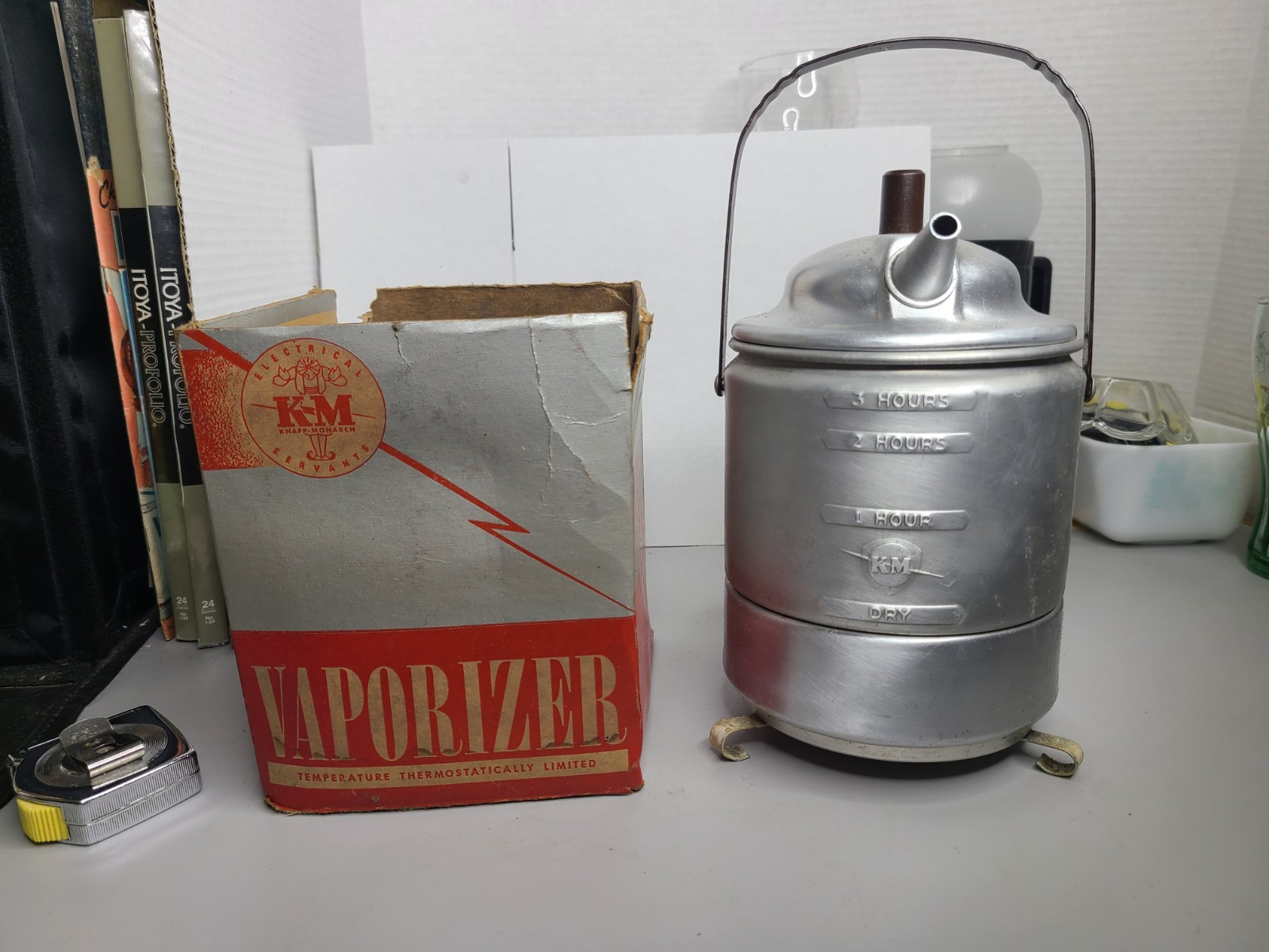 Vintage Vaporizer Electrex Metal Collectible Rexall Drug 1950's WITH BOX No Cord