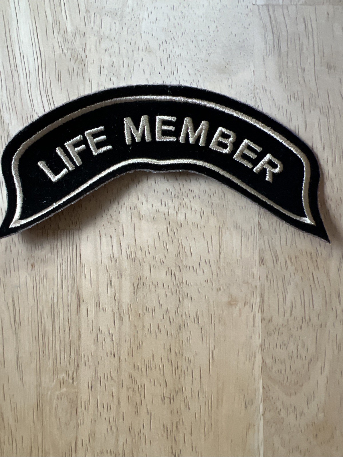 Vintage Harley Owners Group (H.O.G.) Official "Life Member" Rocker Patch Felt