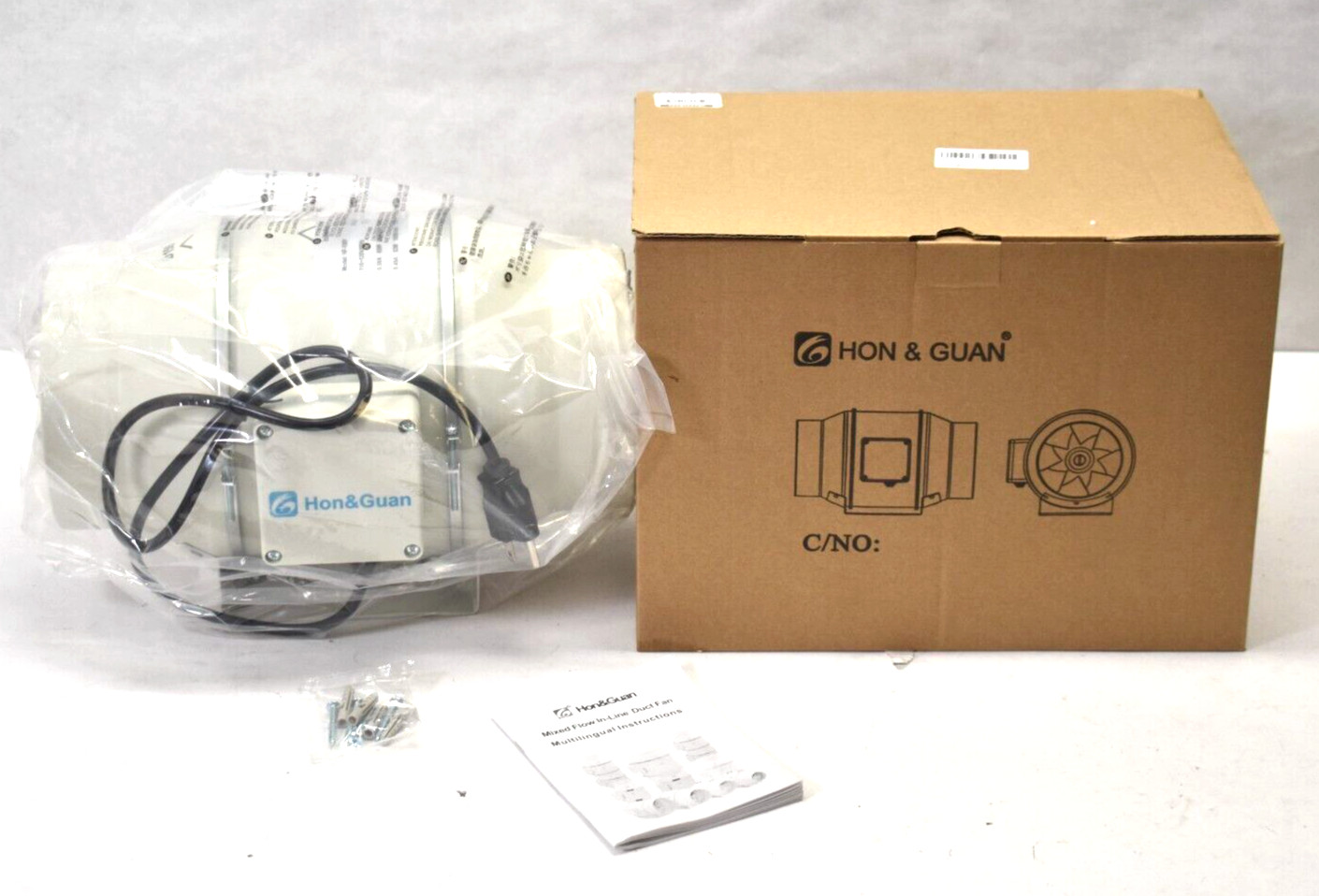 Hon & Guan P6 Quiet 6" Inline Duct Fan Upgrade Motor Noise Ventilation