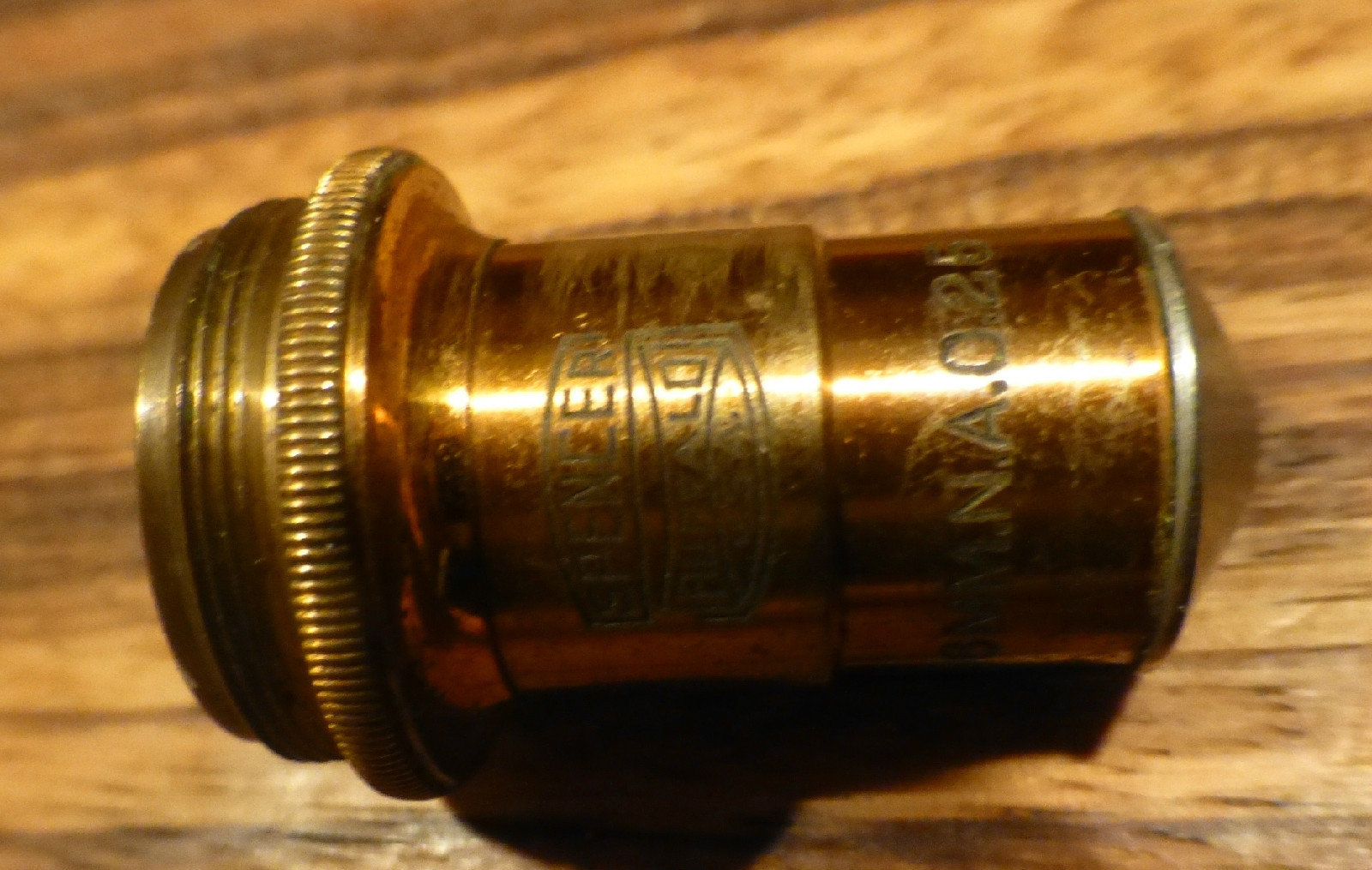 Superb Antique microscope objective-Spencer, condition [Y8-W6-A8]